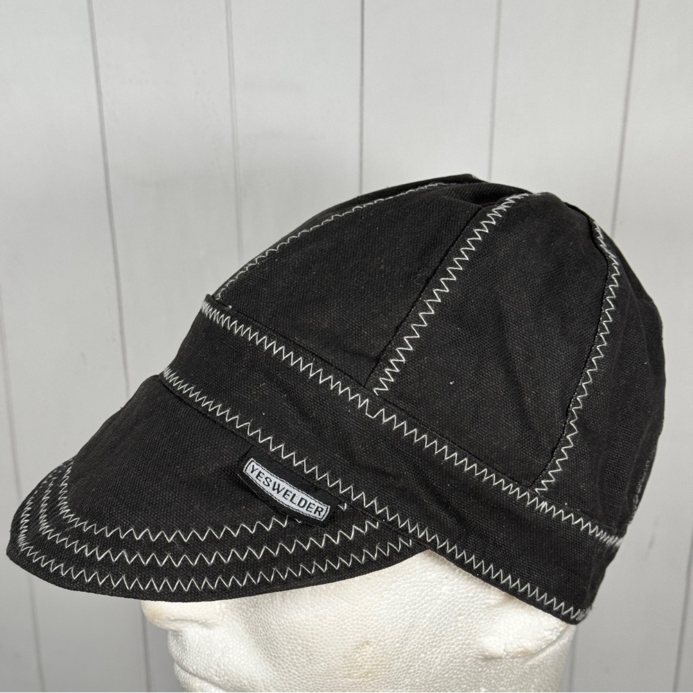 Black Stitch Cap